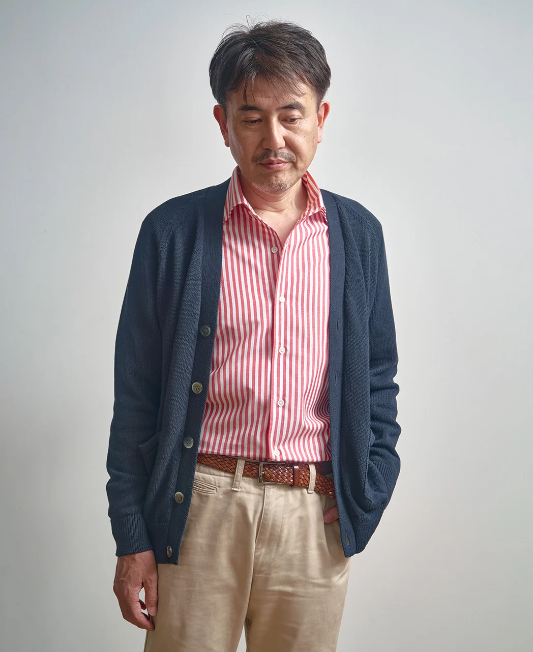 TOKYO SLIM FIT - One-Piece Collar Cotton Linen - Image 12