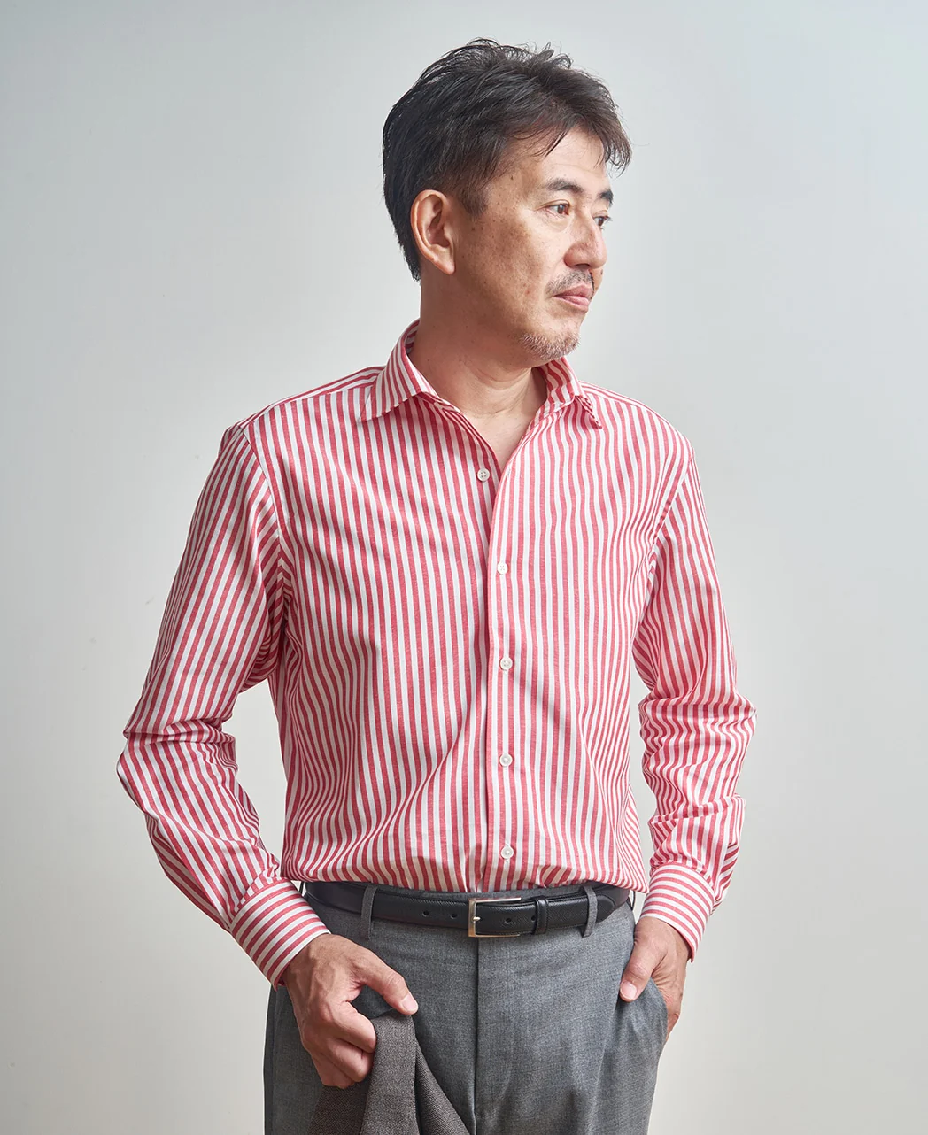 TOKYO SLIM FIT - One-Piece Collar Cotton Linen - Image 13