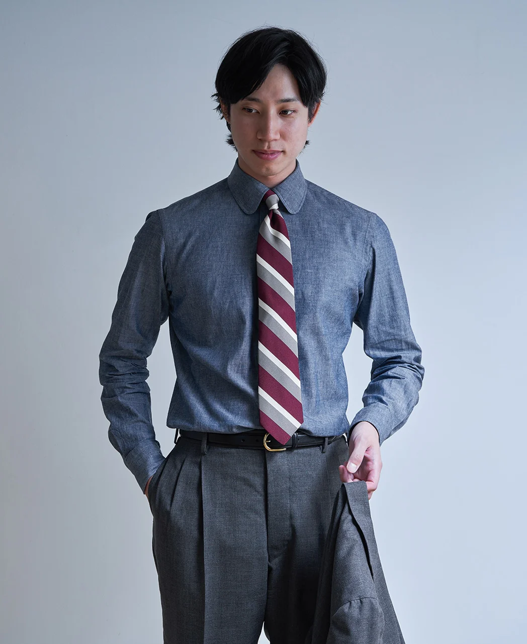 TOKYO SLIM FIT - Round Collar Chambray - Image 6
