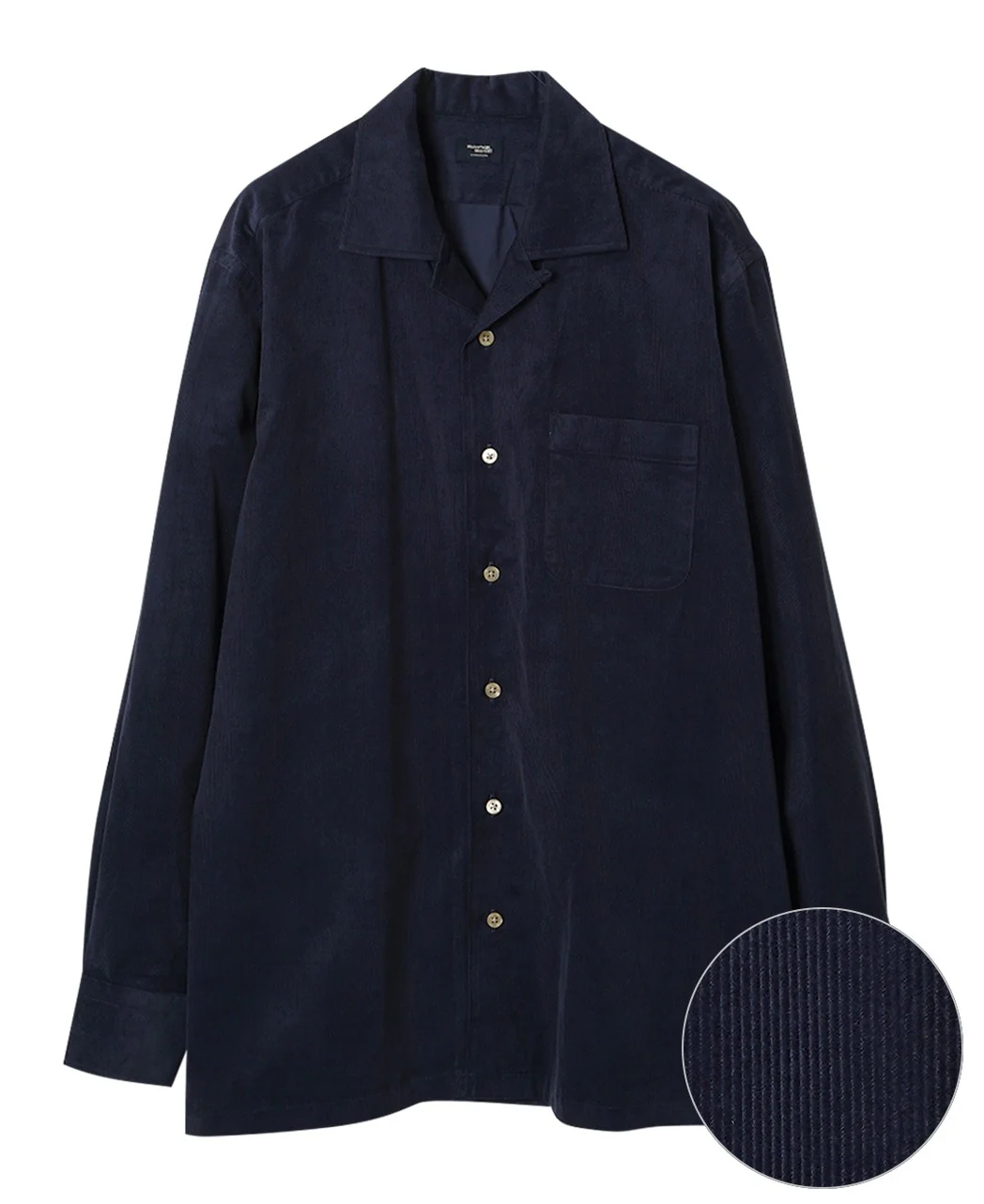 Casual Shirt Corduroy Camp Collar
