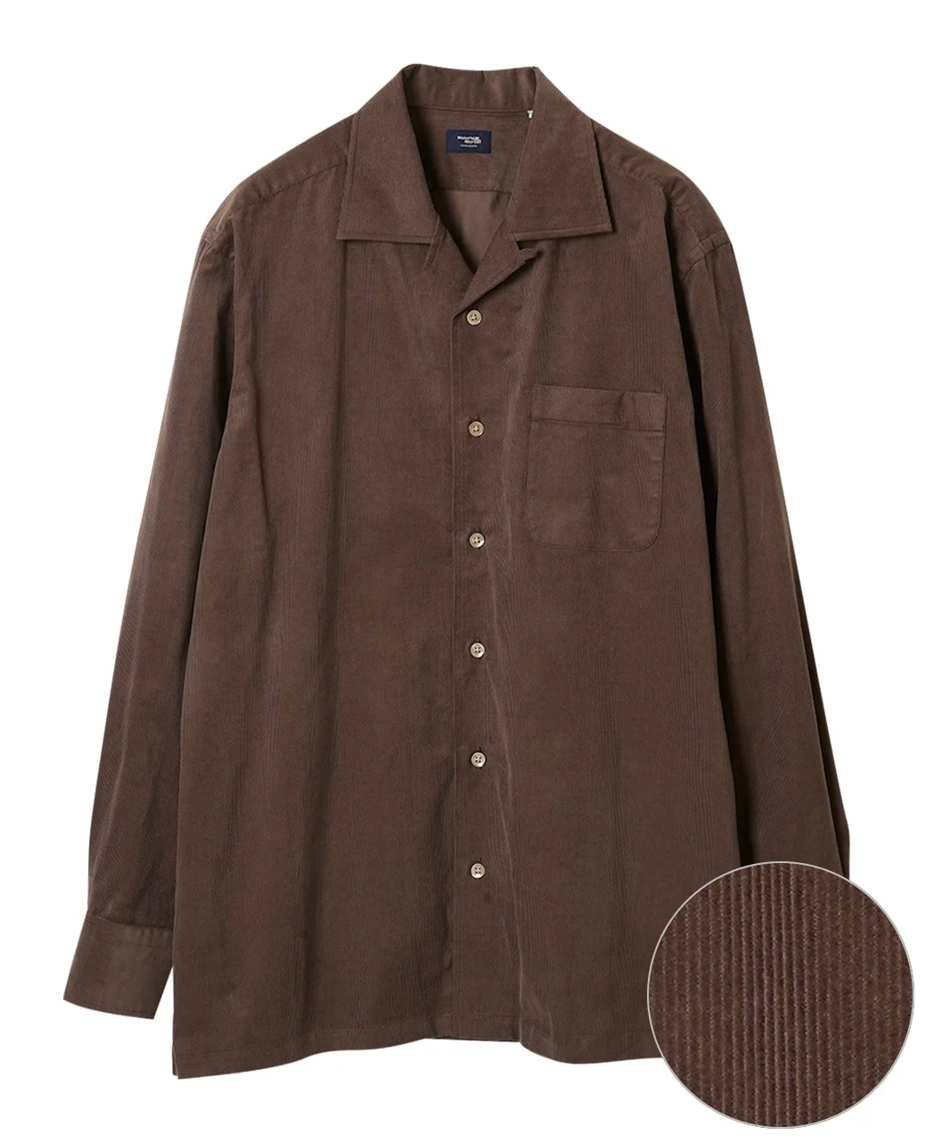 Casual Shirt Corduroy Camp Collar - Image 7