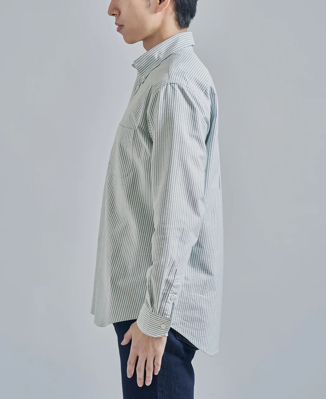 Casual Button Down Oxford Stripe - Image 17