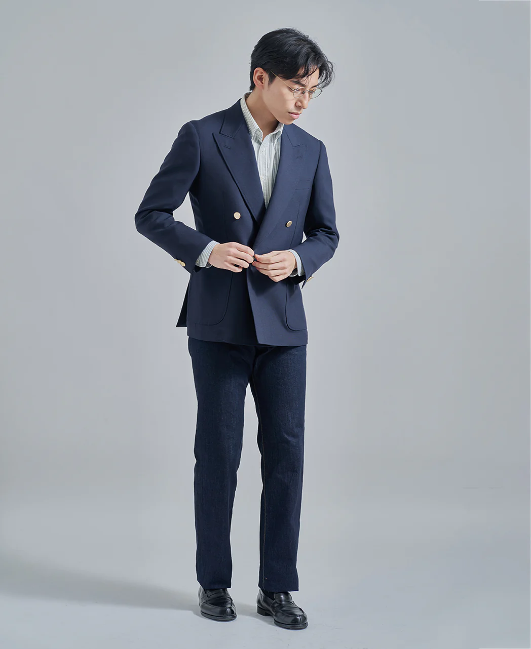 Casual Button Down Oxford Stripe - Image 18
