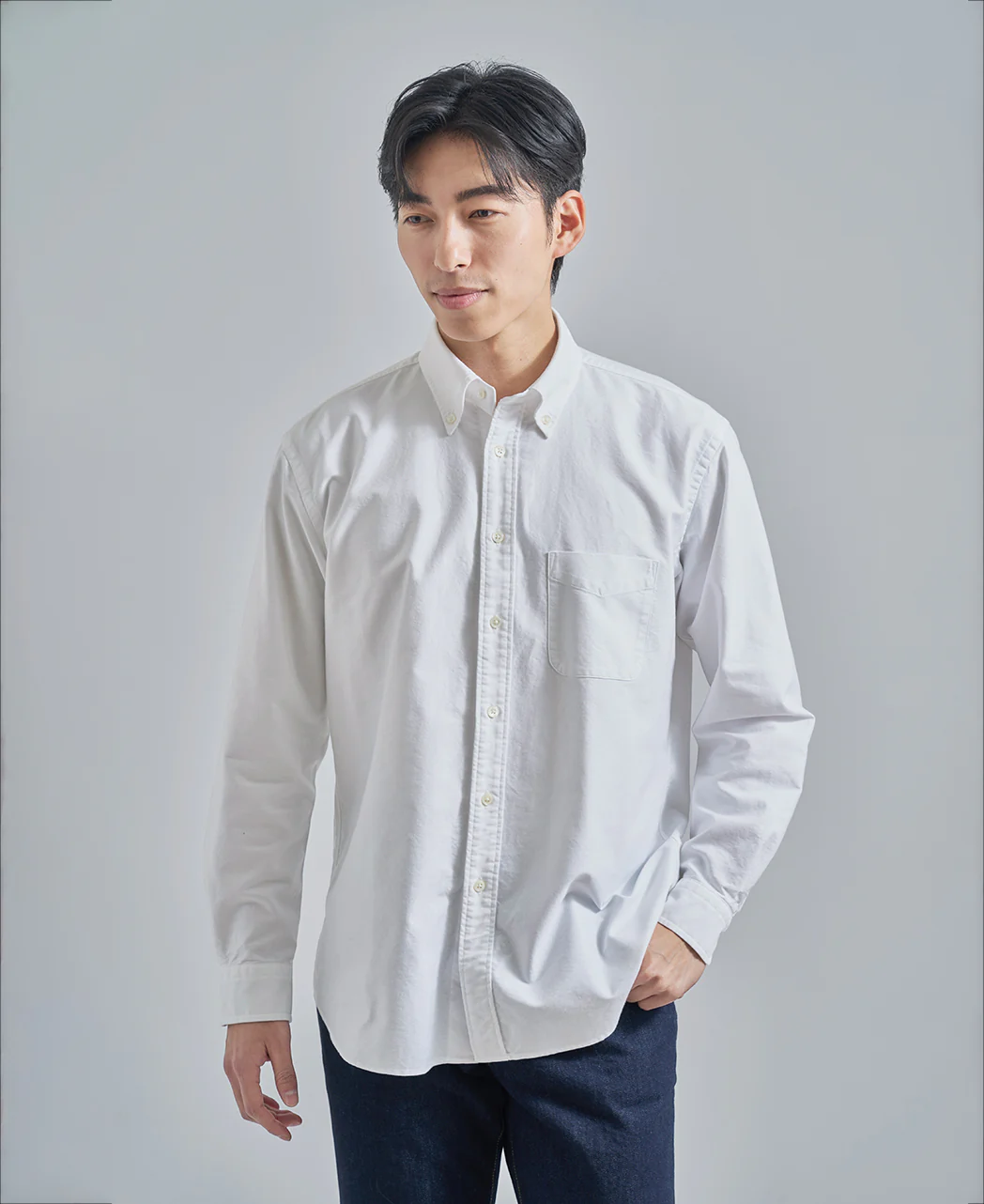 Casual Button Down Oxford Solid - Image 2