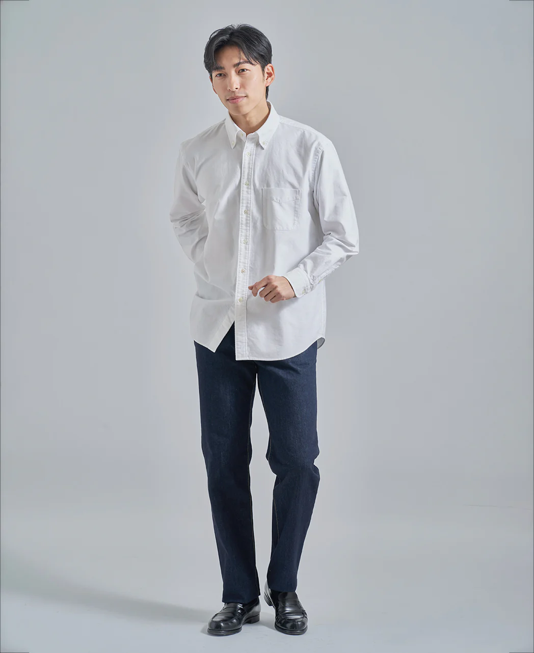 Casual Button Down Oxford Solid - Image 5