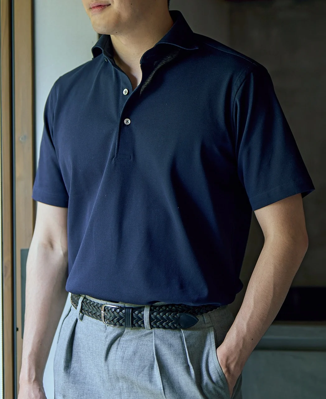 Business POLO SHIRT - Button Down Pique Jersey - Image 18