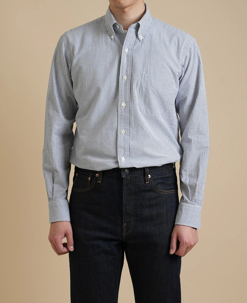 VINTAGE IVY BUTTON-DOWN SEERSUCKER STRIPE - Image 8