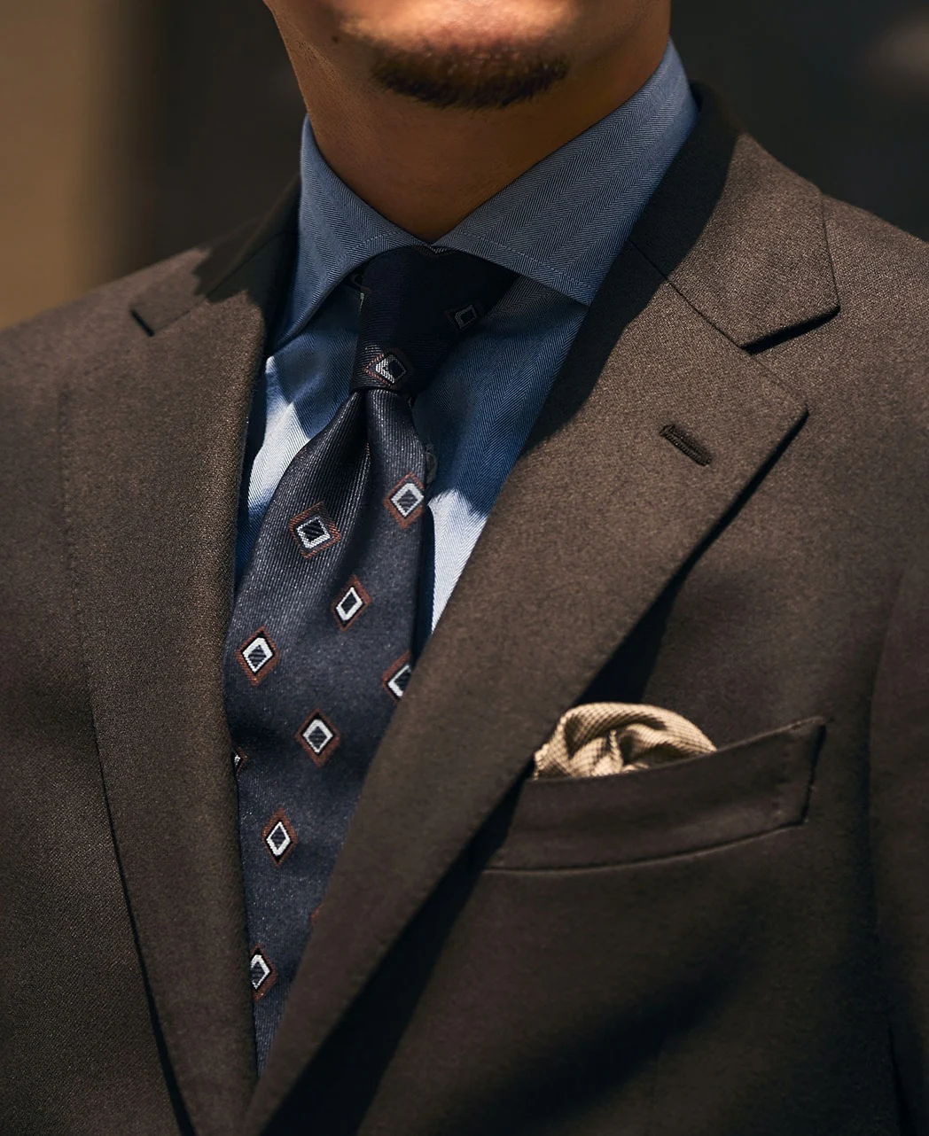 TOKYO SLIM FIT -  Italian Spread Sea Island Cotton Herringbone - Image 5