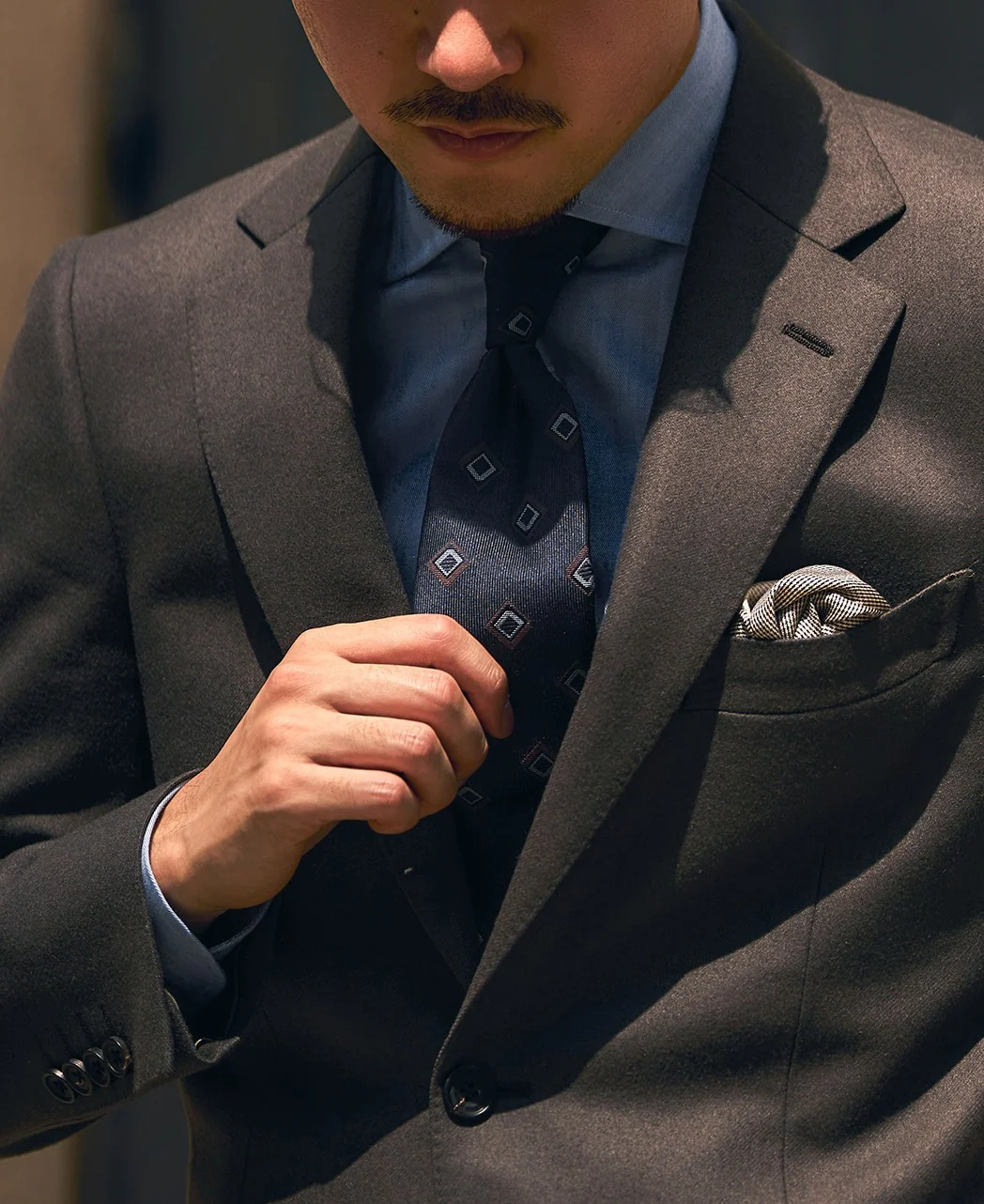 TOKYO SLIM FIT -  Italian Spread Sea Island Cotton Herringbone - Image 6