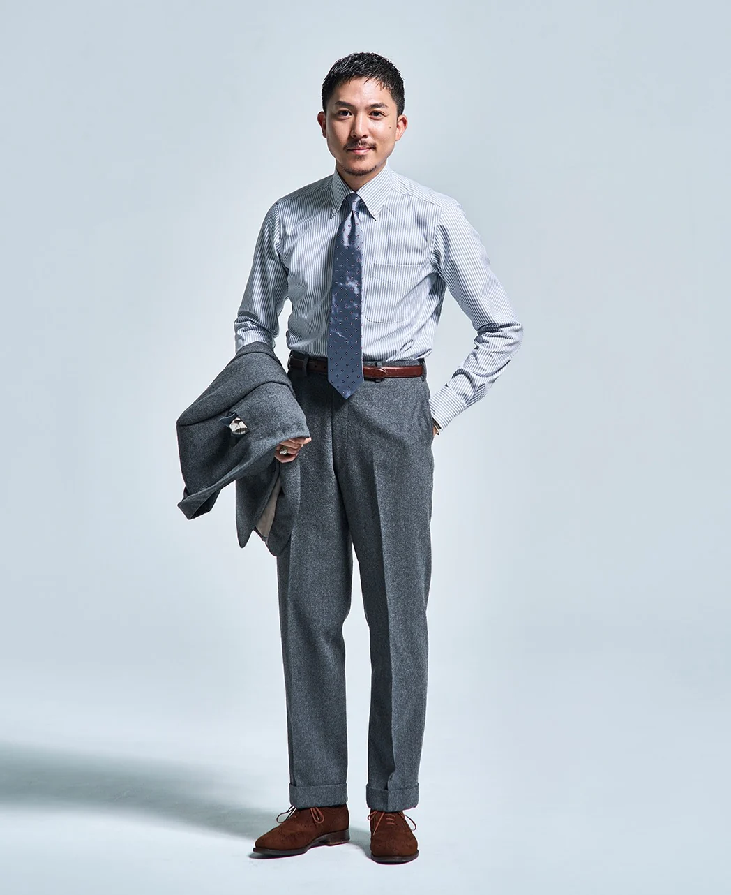 TOKYO SLIM FIT - Button Down Giza 96 Pinpoint Oxford - Image 5