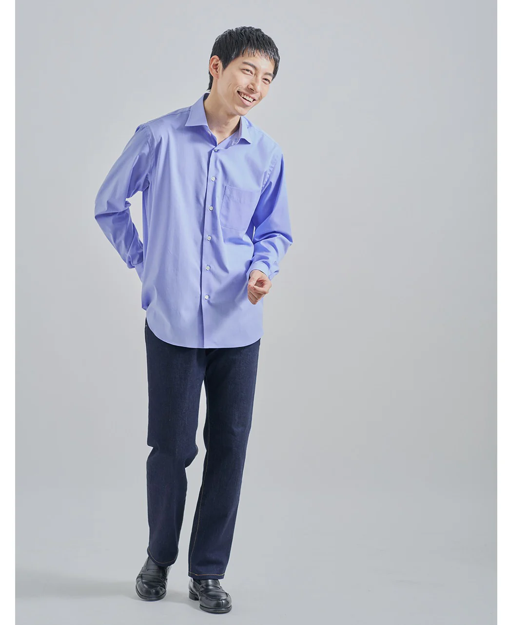 Casual Broadcloth Wide Collar Solid - Image 3