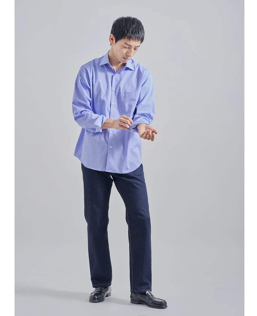 Casual Broadcloth Wide Collar Solid - Image 6