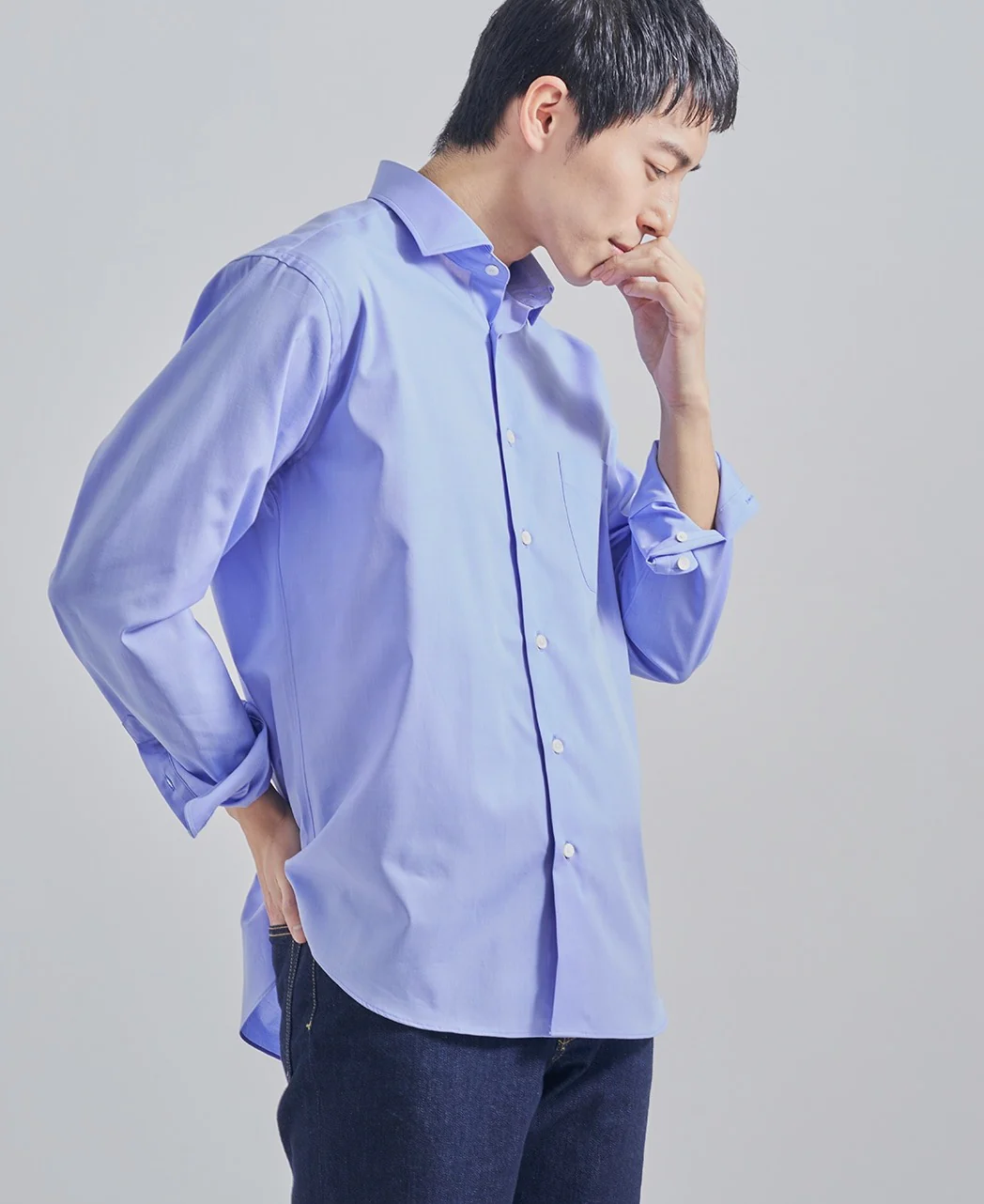 Casual Broadcloth Wide Collar Solid - Image 7