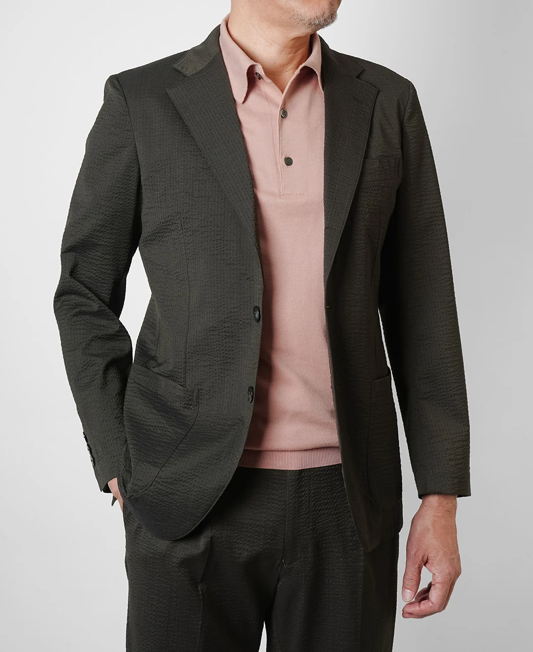 Lightweight Wool Seersucker Jacket - Image 16