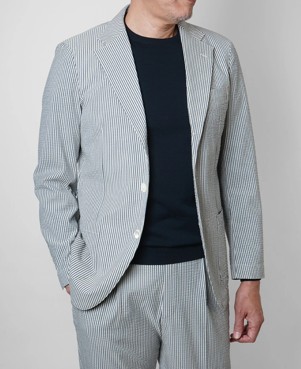 Lightweight Wool Seersucker Jacket - Image 2