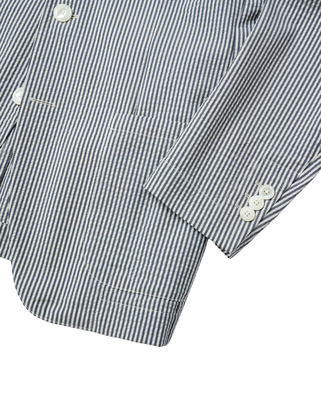 Lightweight Wool Seersucker Jacket - Image 6