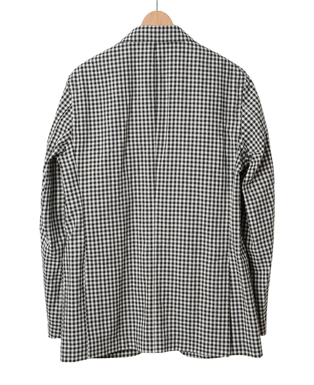 Lightweight Cotton Linen Jacket Gingham Check - Image 10