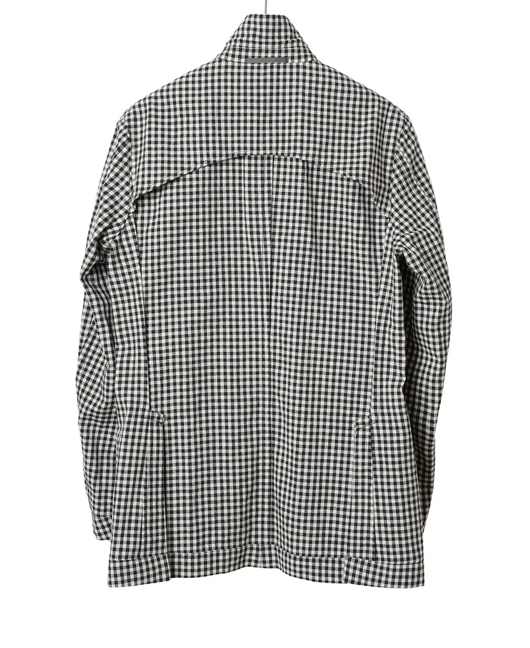 Lightweight Cotton Linen Jacket Gingham Check - Image 12