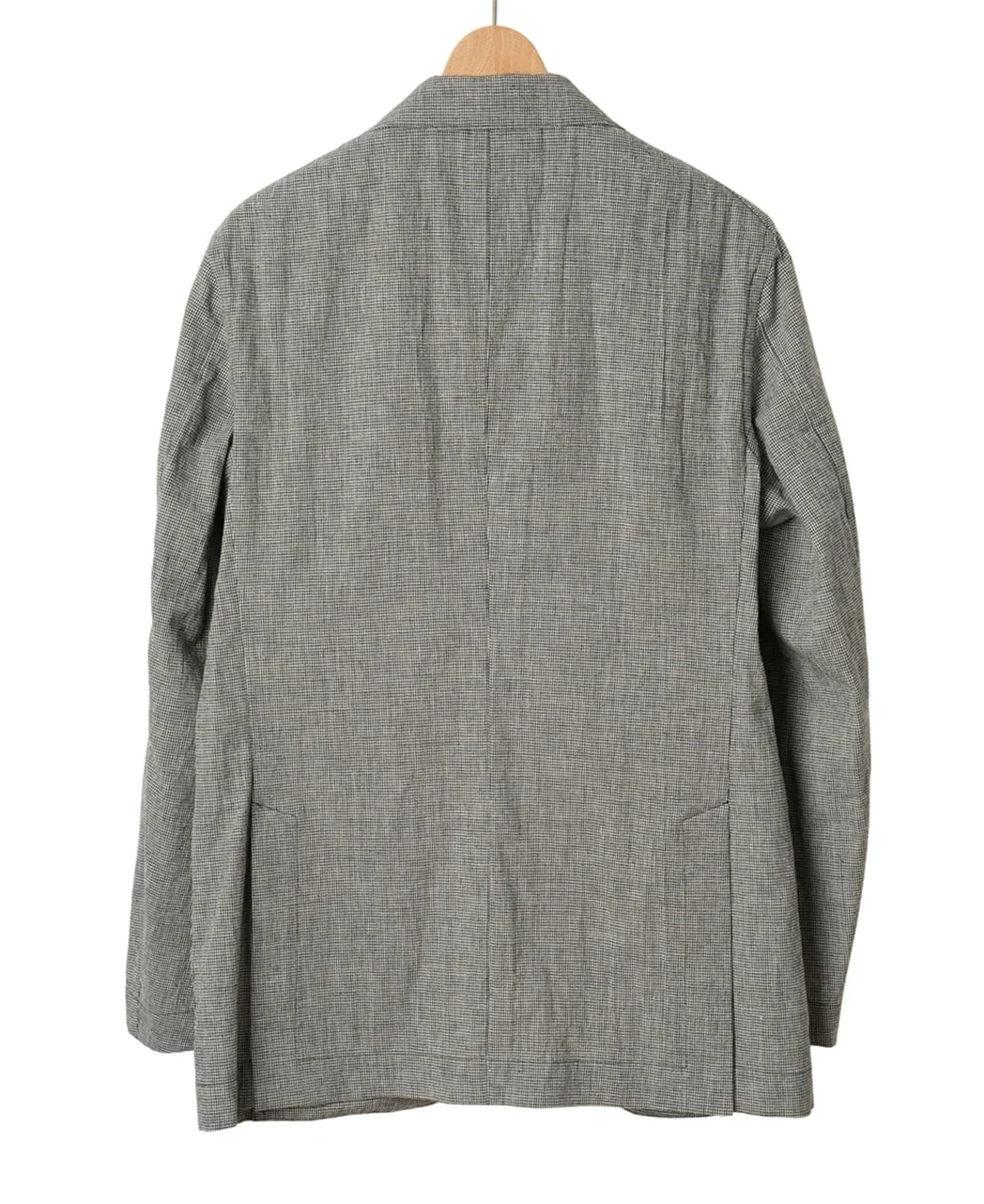 Lightweight Cotton Linen Jacket Gingham Check - Image 4