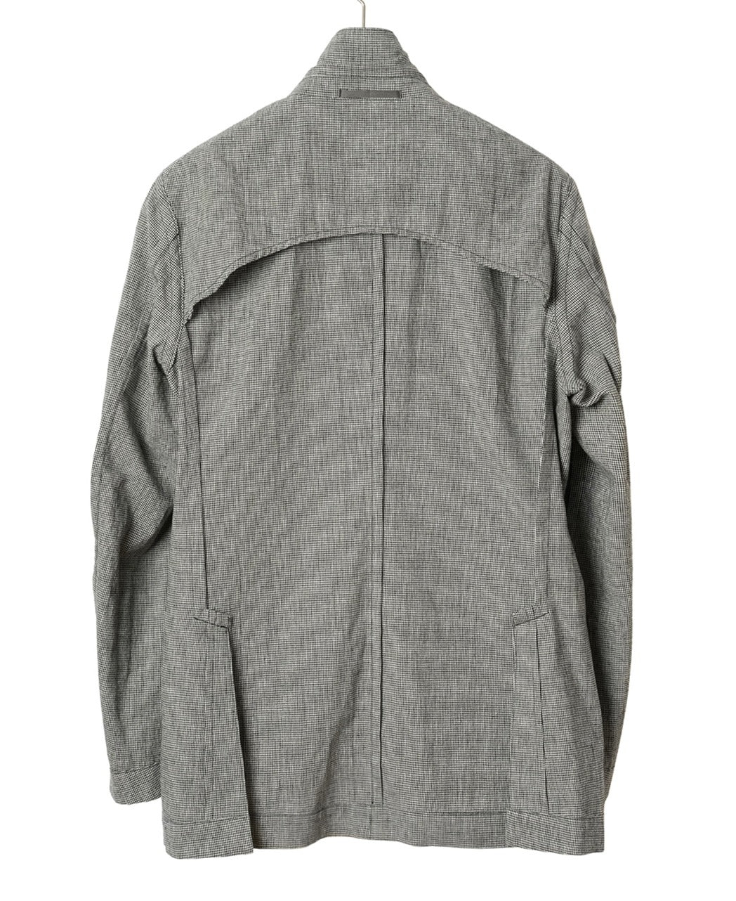 Lightweight Cotton Linen Jacket Gingham Check - Image 6