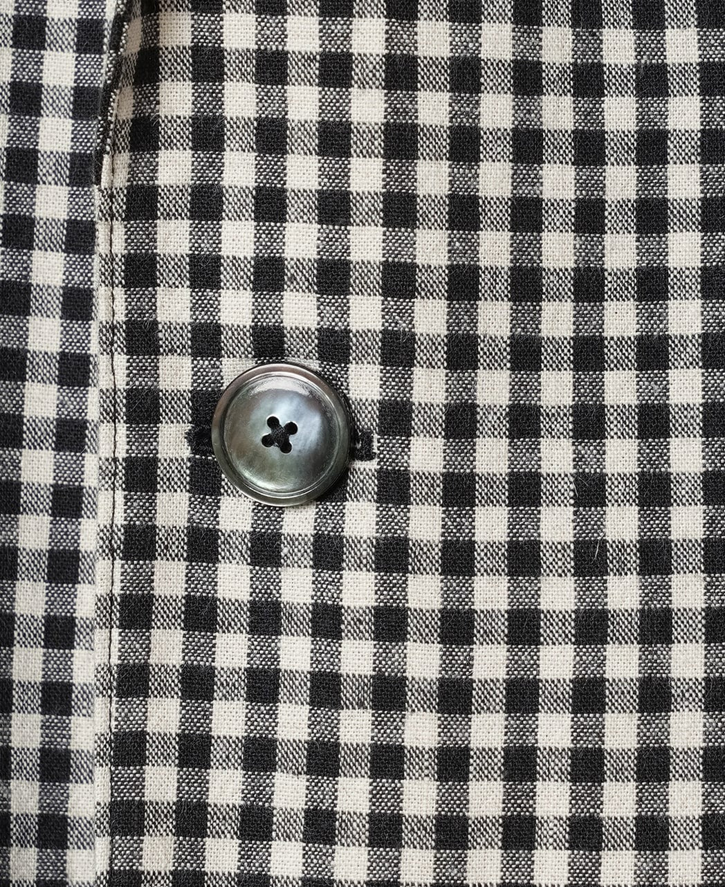 Lightweight Cotton Linen Jacket Gingham Check - Image 8