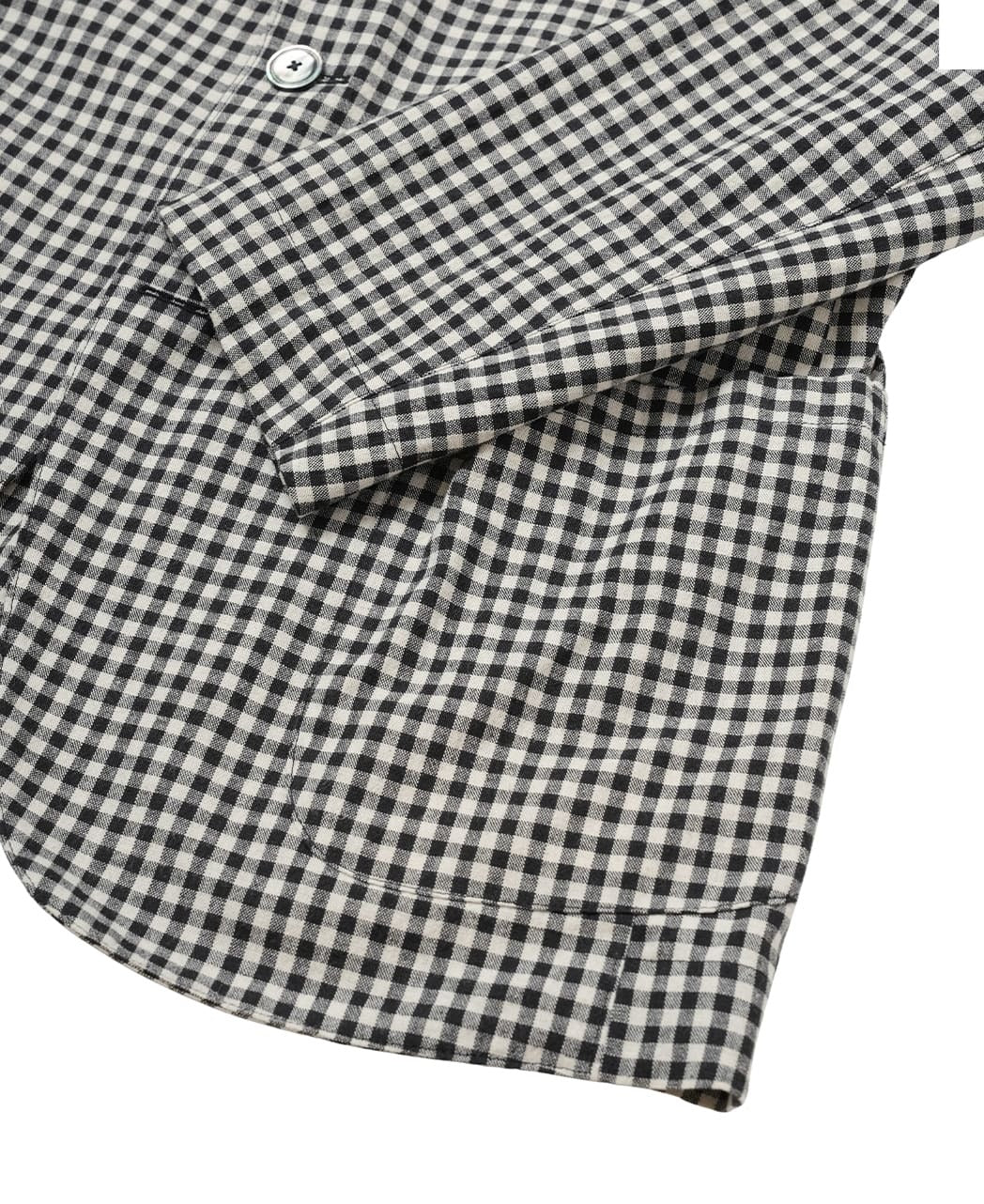 Lightweight Cotton Linen Jacket Gingham Check - Image 9