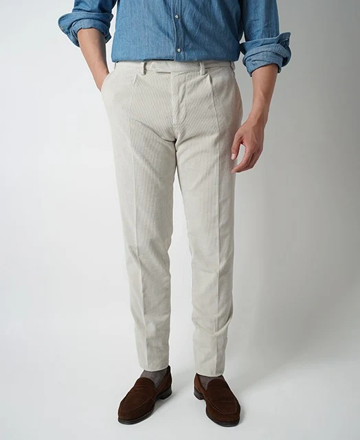 Corduroy  Pants Single Tuck - Image 7