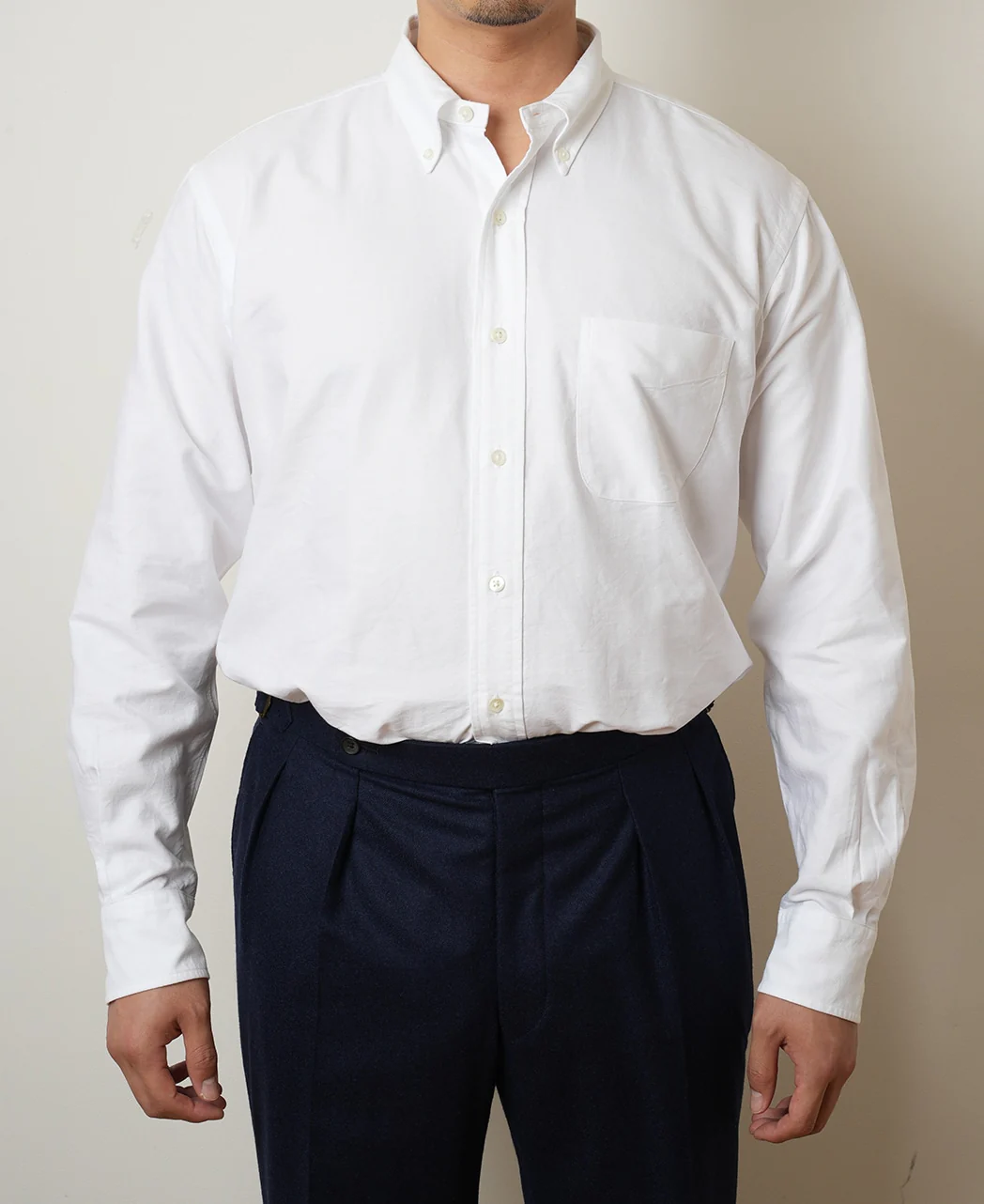 VINTAGE IVY - Button Down Ecru Oxford - Image 5