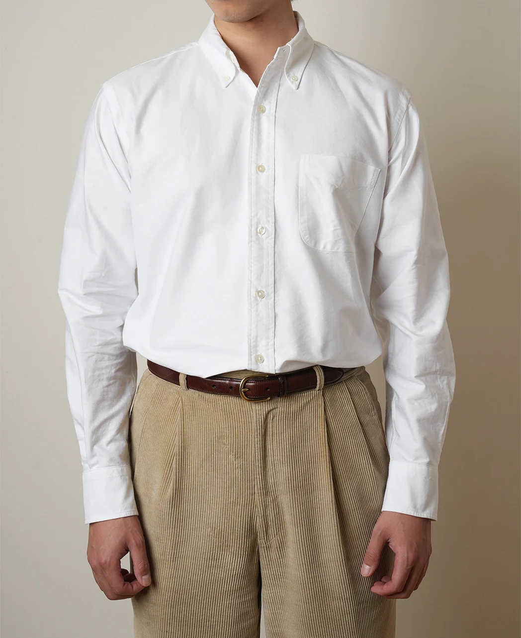 VINTAGE IVY - Button Down Ecru Oxford - Image 6