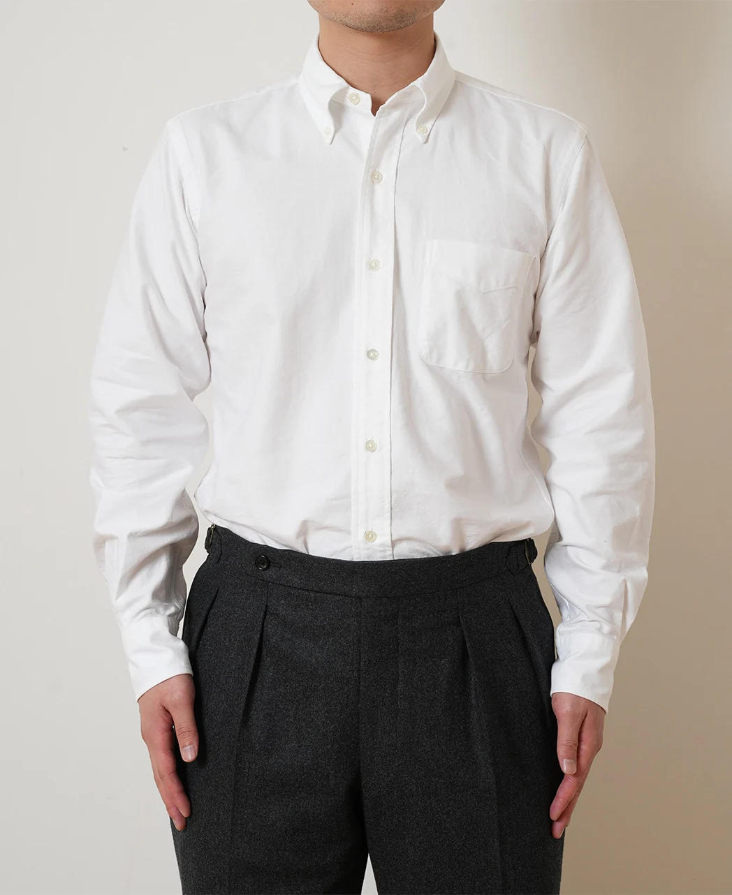 VINTAGE IVY - Button Down Ecru Oxford - Image 8