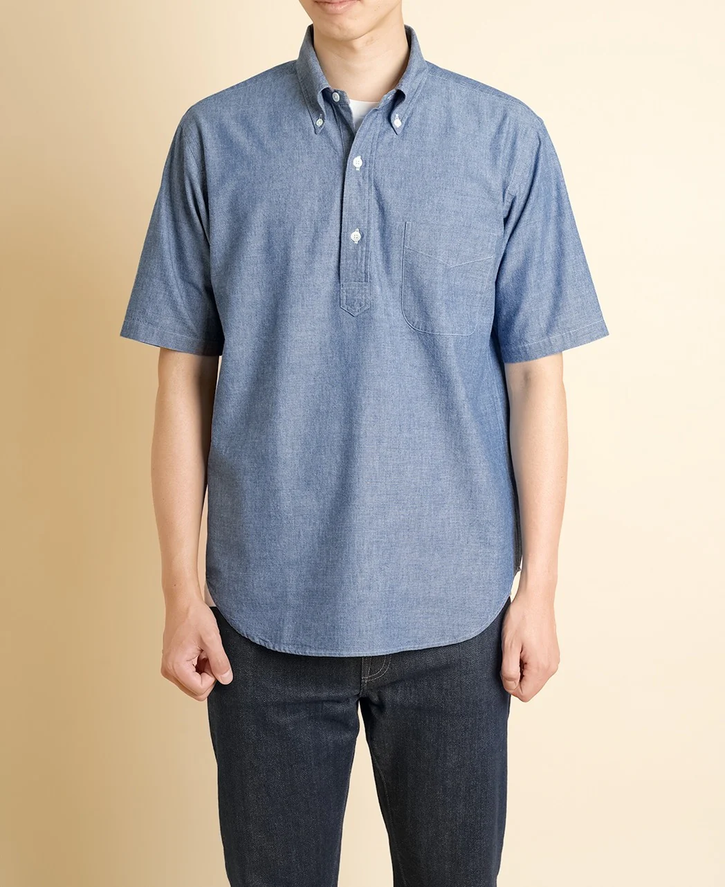 VINTAGE IVY BD POPOVER 5.5oz Blue Chambray - Image 3
