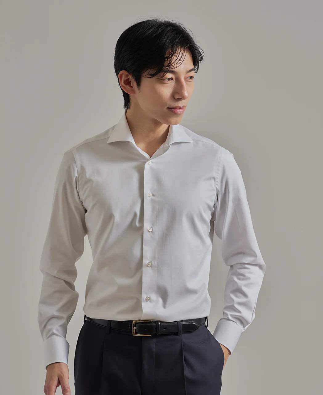 TOKYO SLIM FIT -  Italian Spread Twill SUVIN GOLD - Image 2