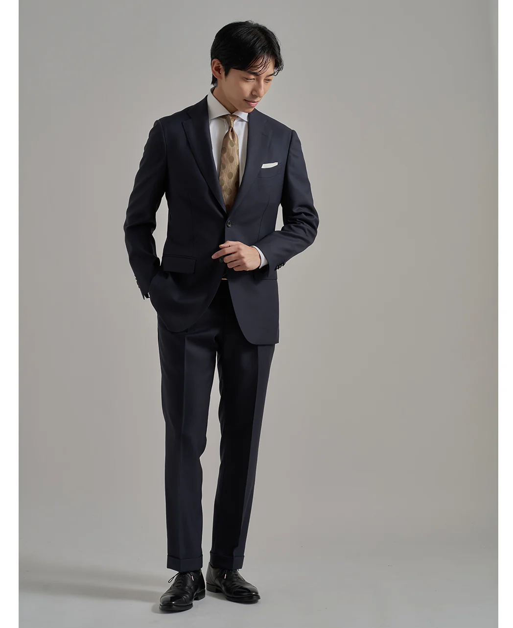 TOKYO SLIM FIT -  Italian Spread Twill SUVIN GOLD - Image 3