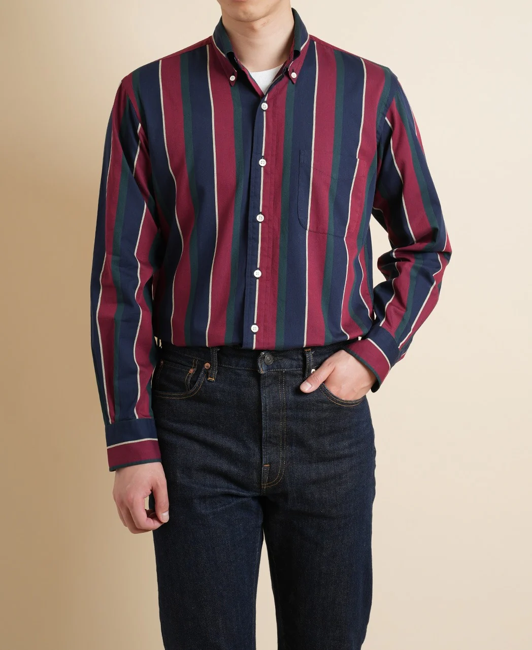 VINTAGE IVY REGIMENTAL STRIPE SHIRT - Image 2