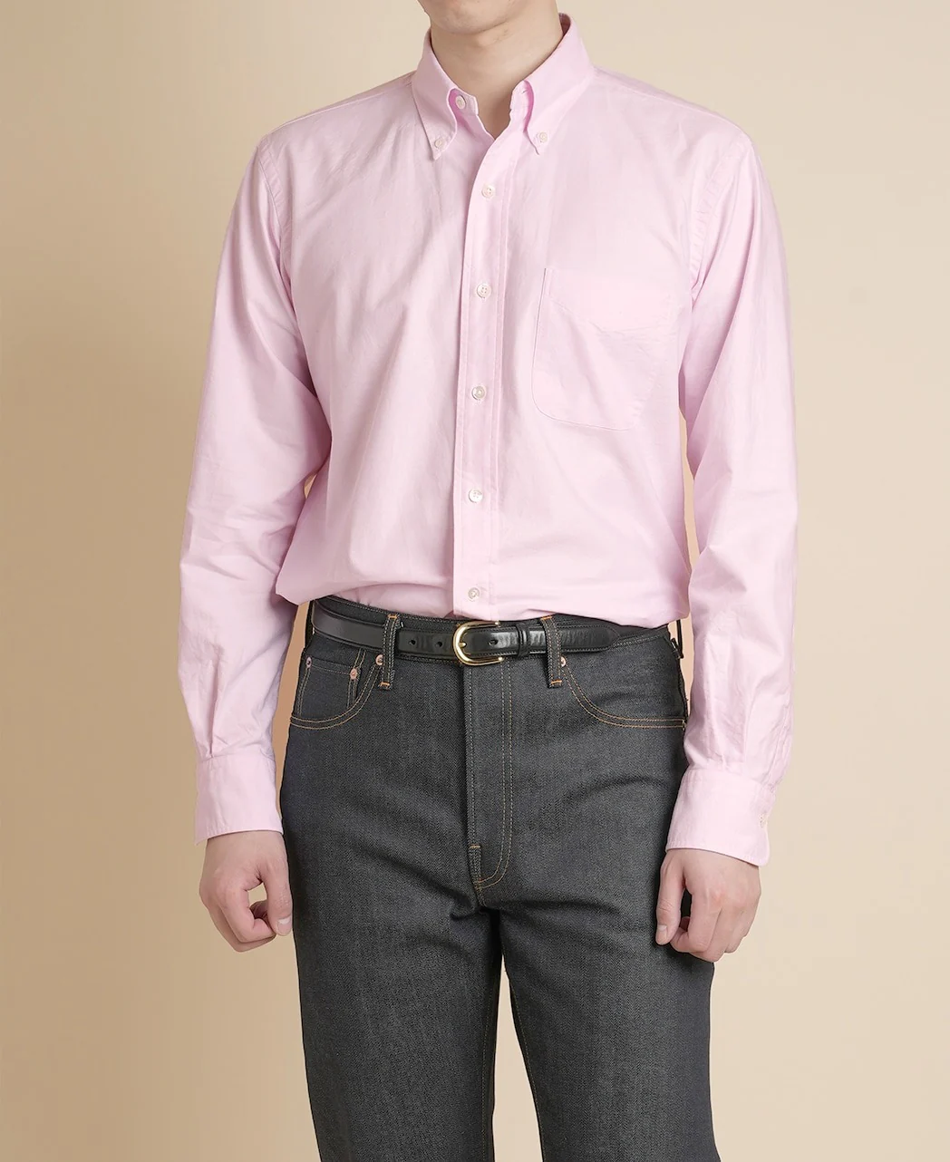 Vintage Ivy Pink Solid Oxford Shirt - Image 2