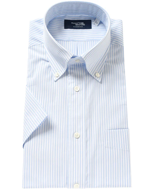 Short Sleeve Shirt -  Button Down Ice Cotton Dobby - Image 6