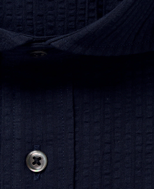 Short Sleeve Shirt -  Cutaway Ice Cotton seersucker - Image 7