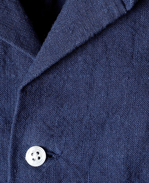 Shonan - Open-collar Extra-heavy Linen Shirt - Image 3