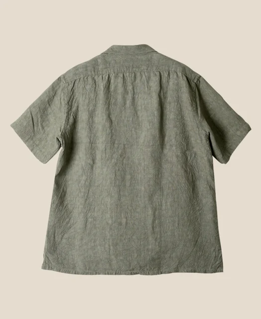Shonan - Open-collar Extra-heavy Linen Shirt - Image 6