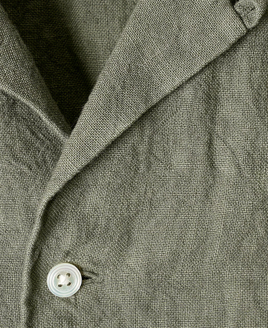 Shonan - Open-collar Extra-heavy Linen Shirt - Image 7