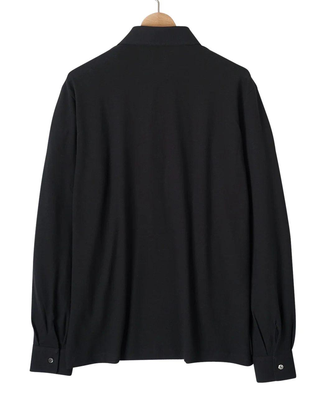 Long-sleeve high-twist cotton polo - Image 2