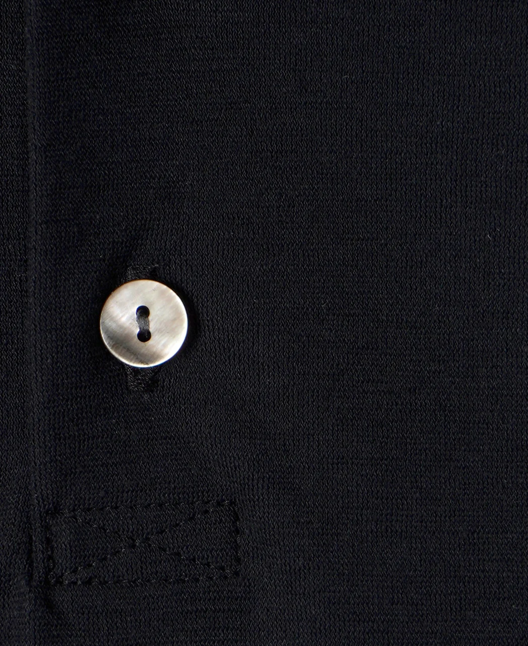 Long-sleeve high-twist cotton polo - Image 3