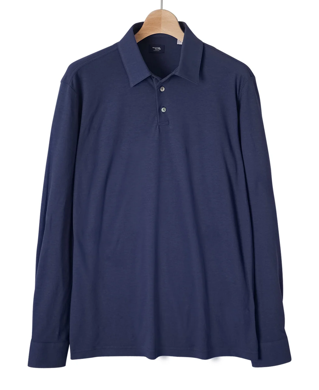 Long-sleeve high-twist cotton polo - Image 5