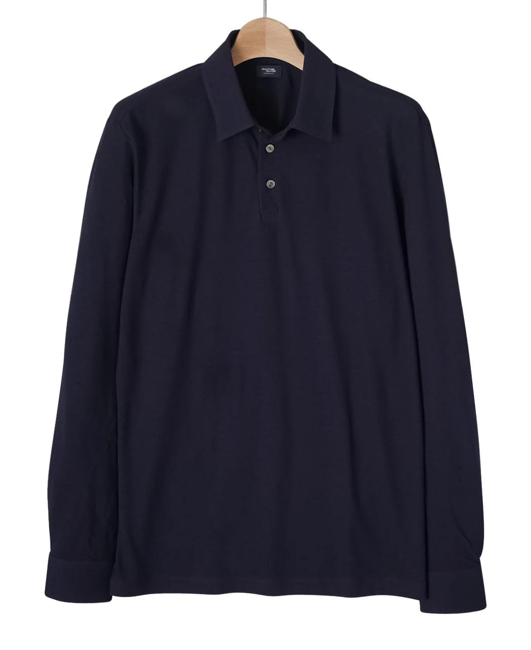 Long-sleeve high-twist cotton polo - Image 9