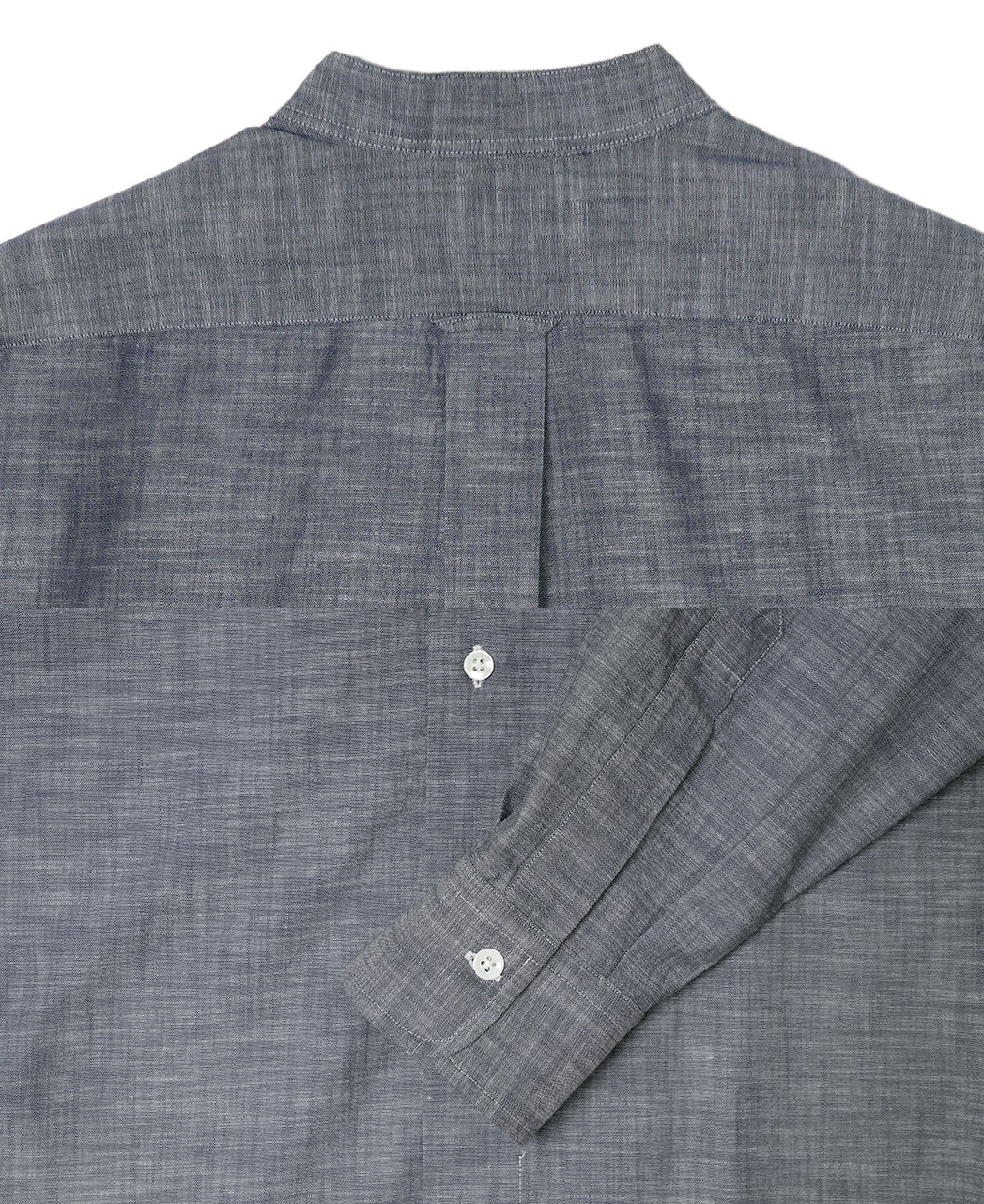 VINTAGE IVY- BAND COLLAR DARK CHAMBRAY - Image 6