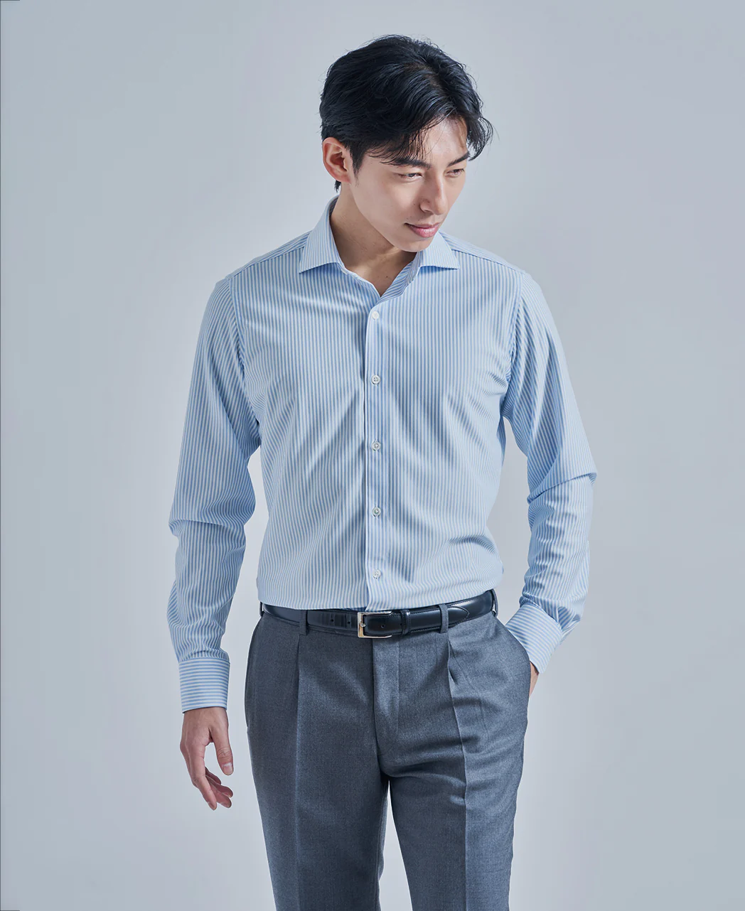 TOKYO SLIM FIT -  Spread High Gauge Jacquard J-TECH STRETCH  EASY CARE - Image 2