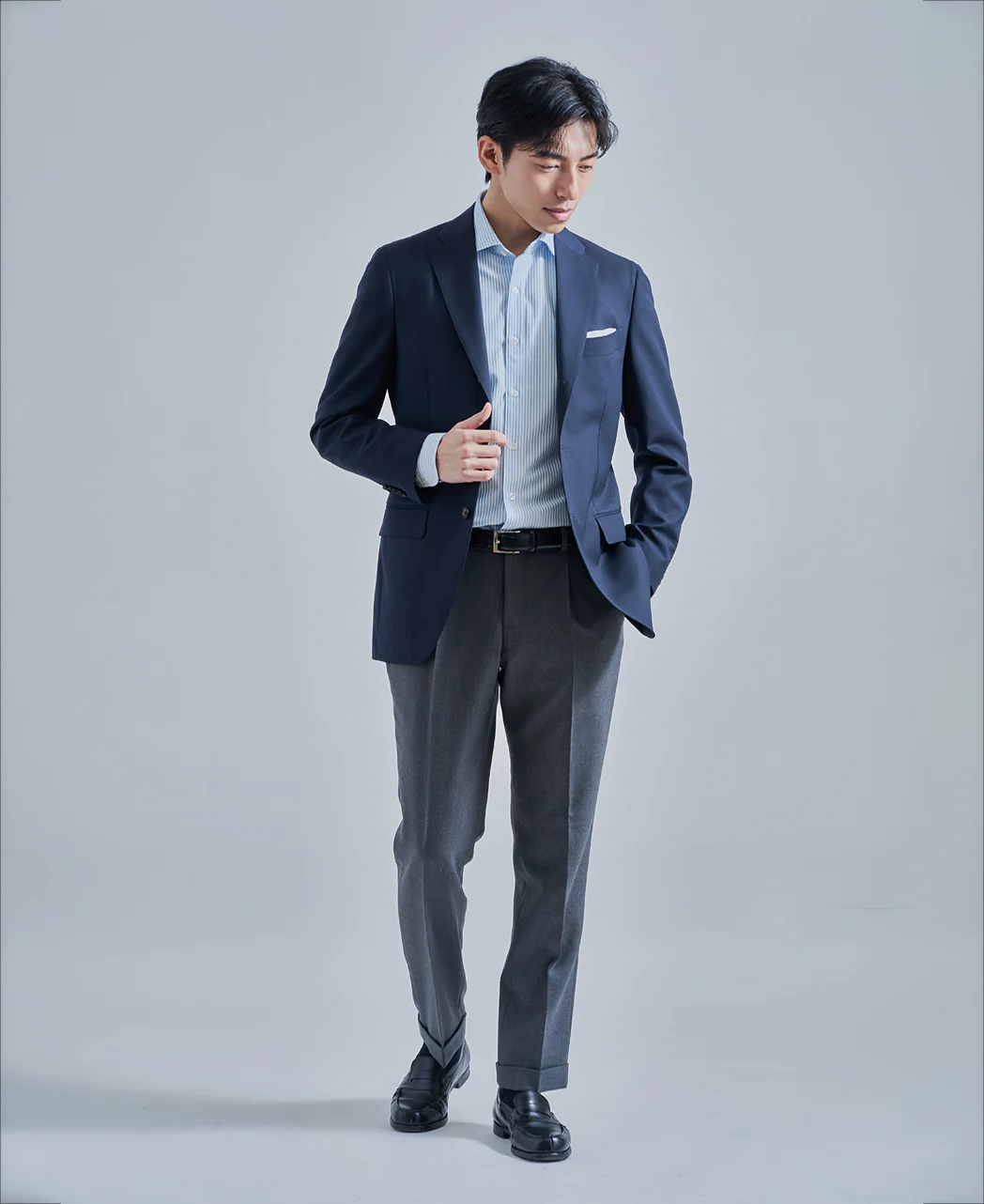 TOKYO SLIM FIT -  Spread High Gauge Jacquard J-TECH STRETCH  EASY CARE - Image 6
