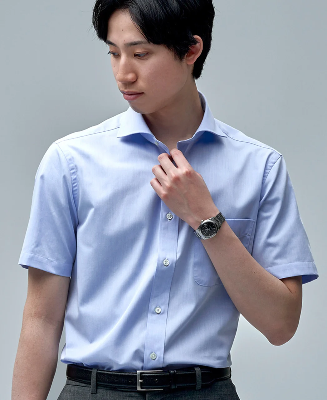 Short Sleeve Shirt - Button Down Pinpoint Oxford - Image 6