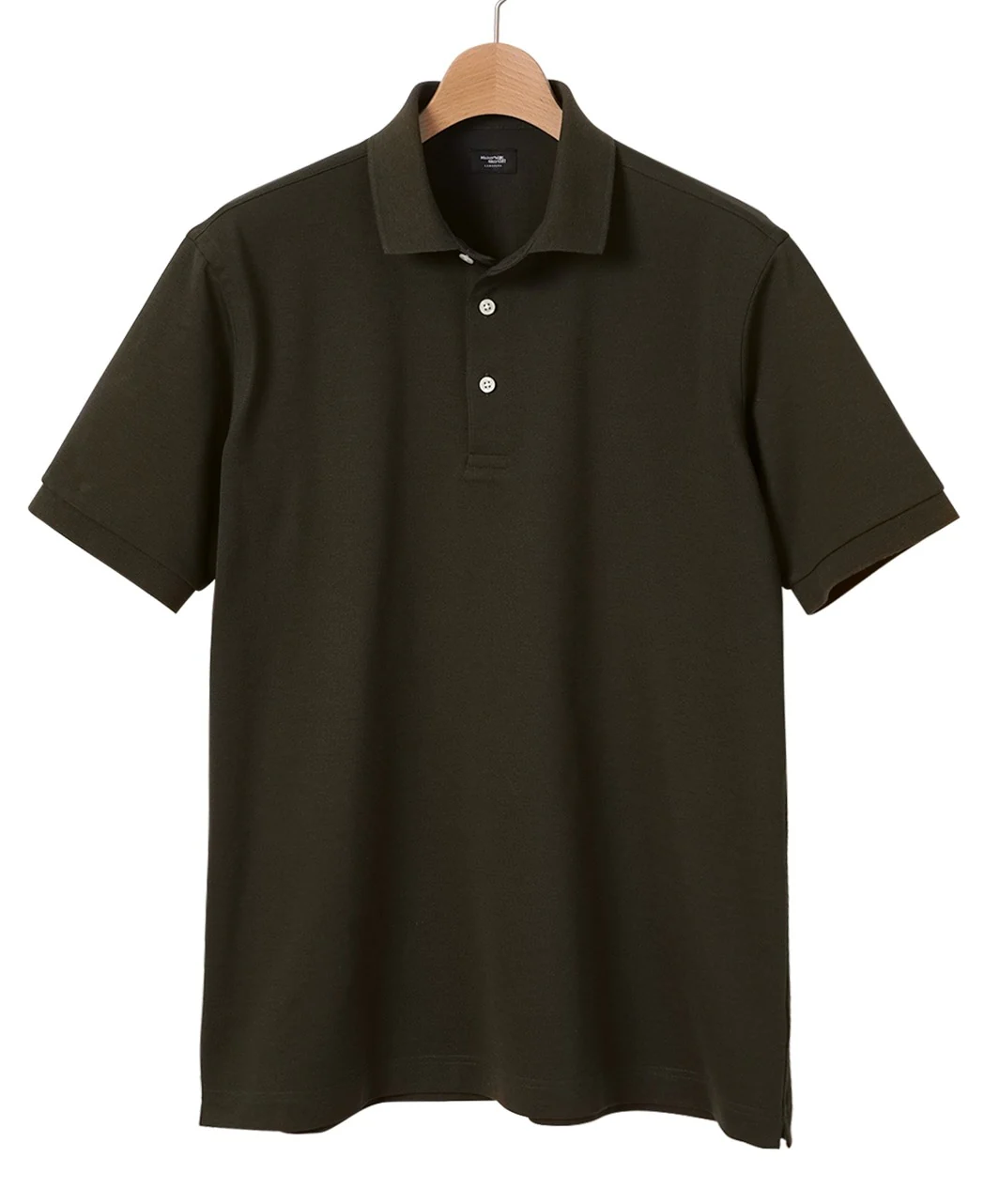 Ribbed Kanoko Knit Polo Shirt