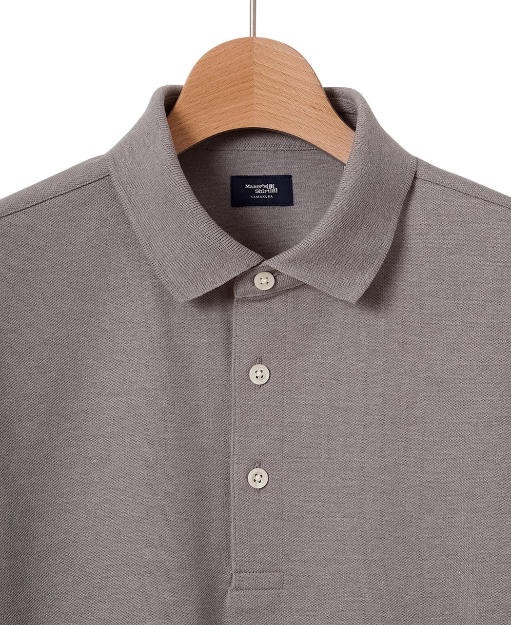 Ribbed Kanoko Knit Polo Shirt - Image 11